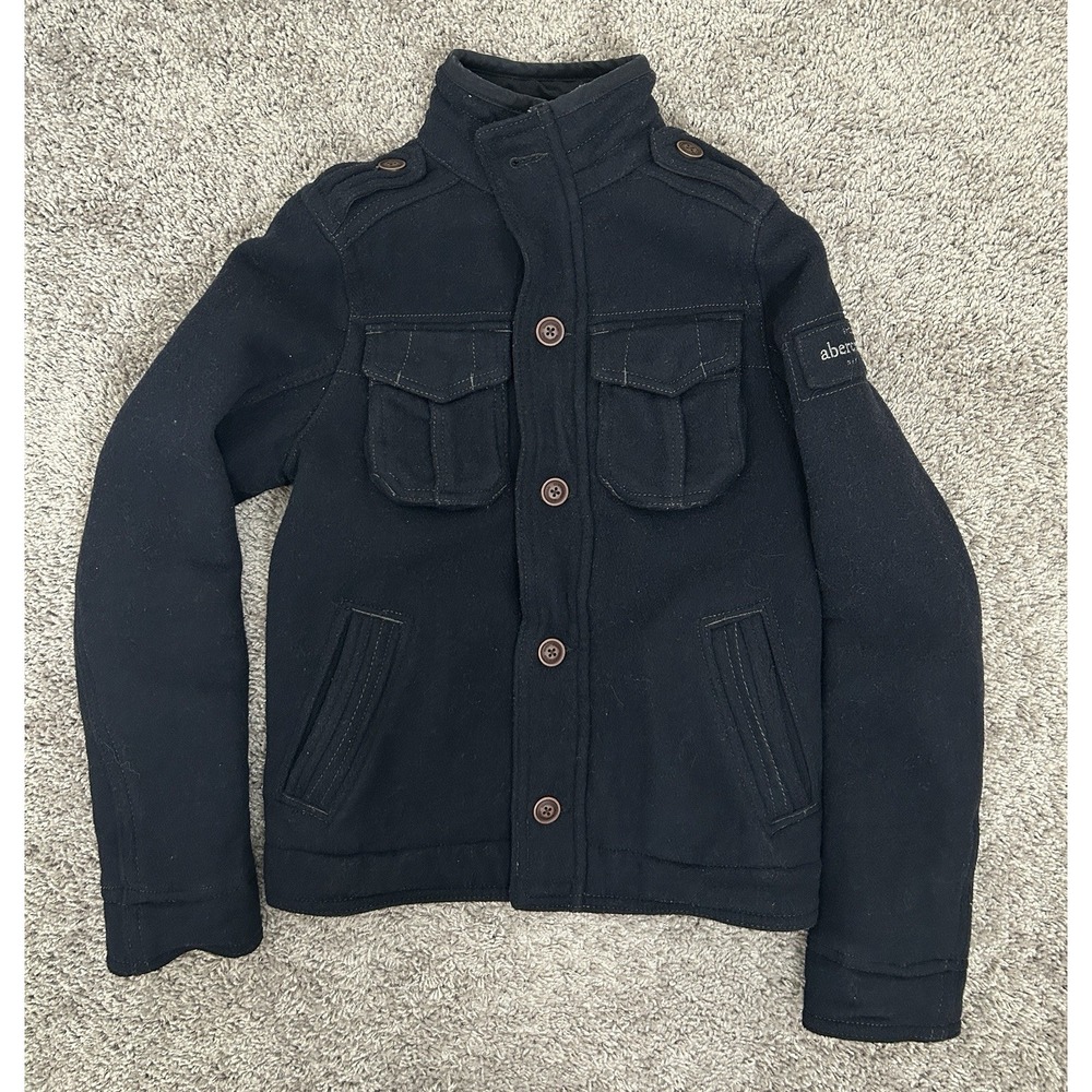 Abercrombie Kids Warm Parka Coat Jacket Navy Size XL - Picture 2 of 13